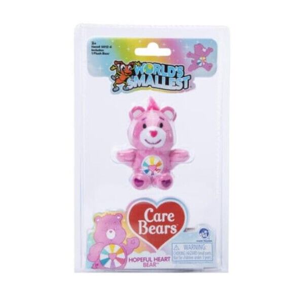 🔥World's Smallest Care Bears Series 4 -HOPEFUL HEART BEAR Micro Plush BNWT🔥 - Picture 1 of 4